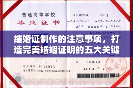 兴山结婚证制作的注意事项，打造完美婚姻证明的五大关键点